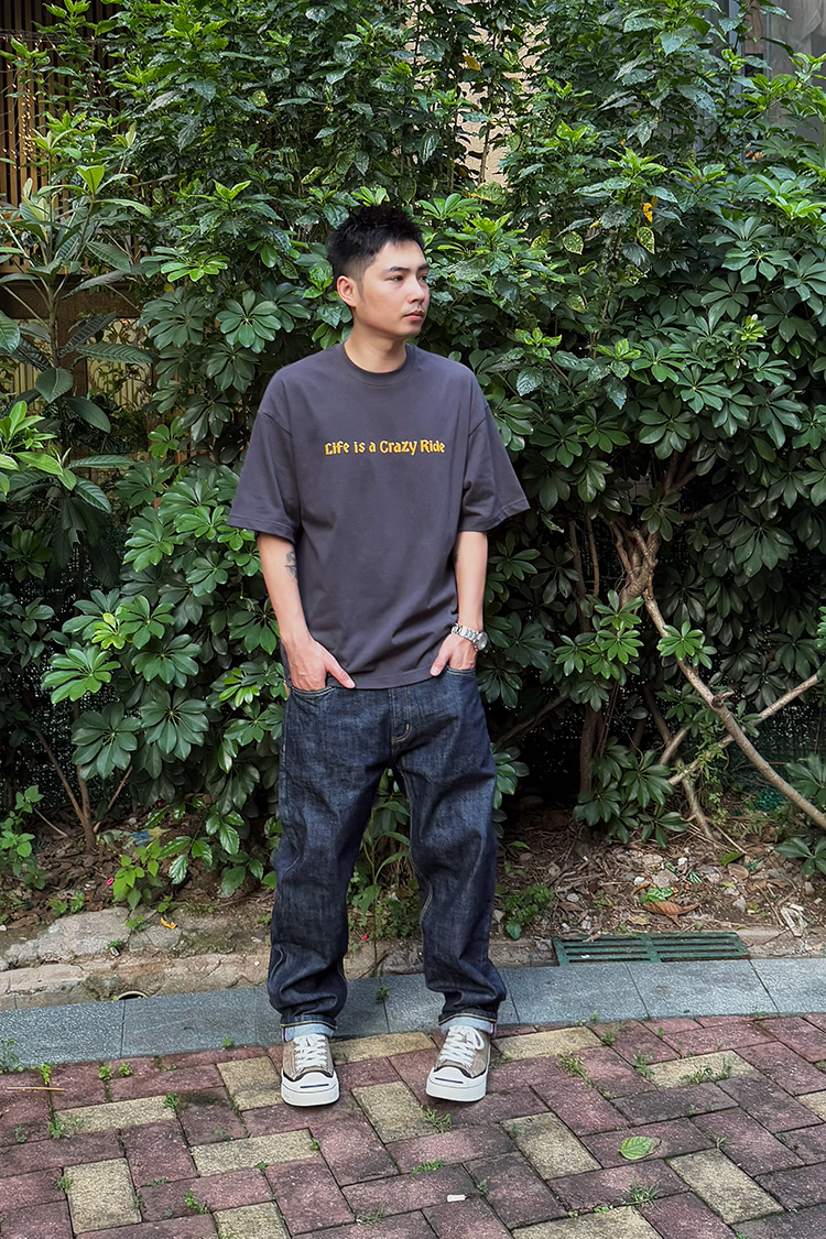 ワイドパンツ メンズ レトロワイドストレートデニム