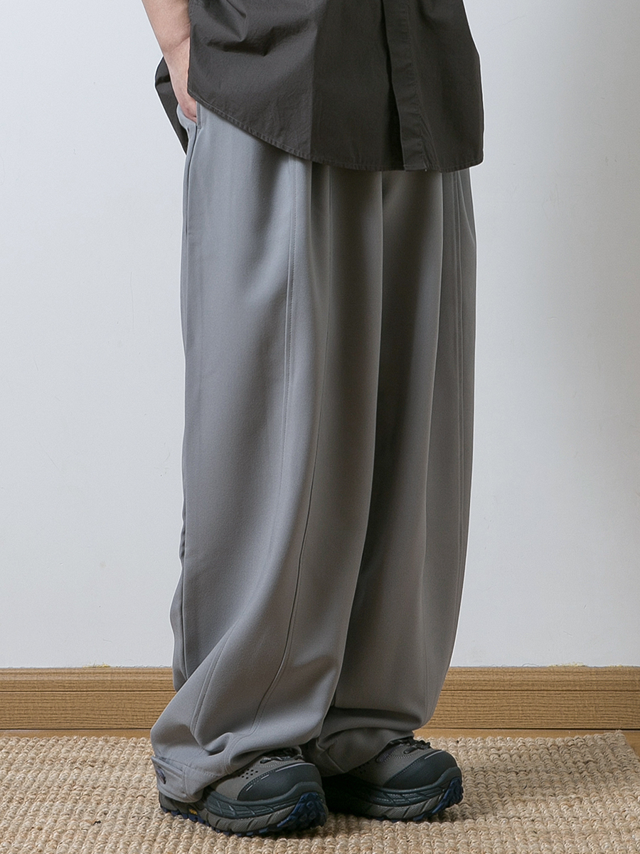ワイドパンツ メンズ 立体剪裁ゆったりワイドパンツ