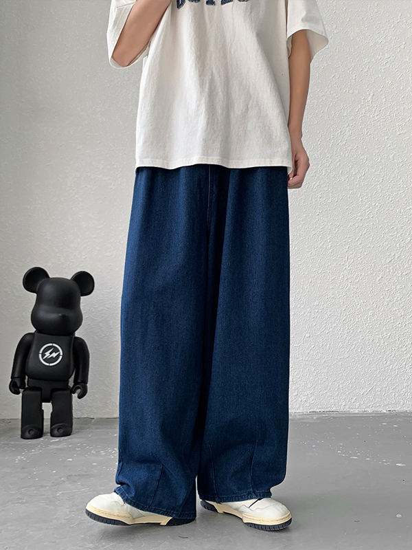ワイドパンツ メンズ ストリート系ゆったりバルーンジーンズ