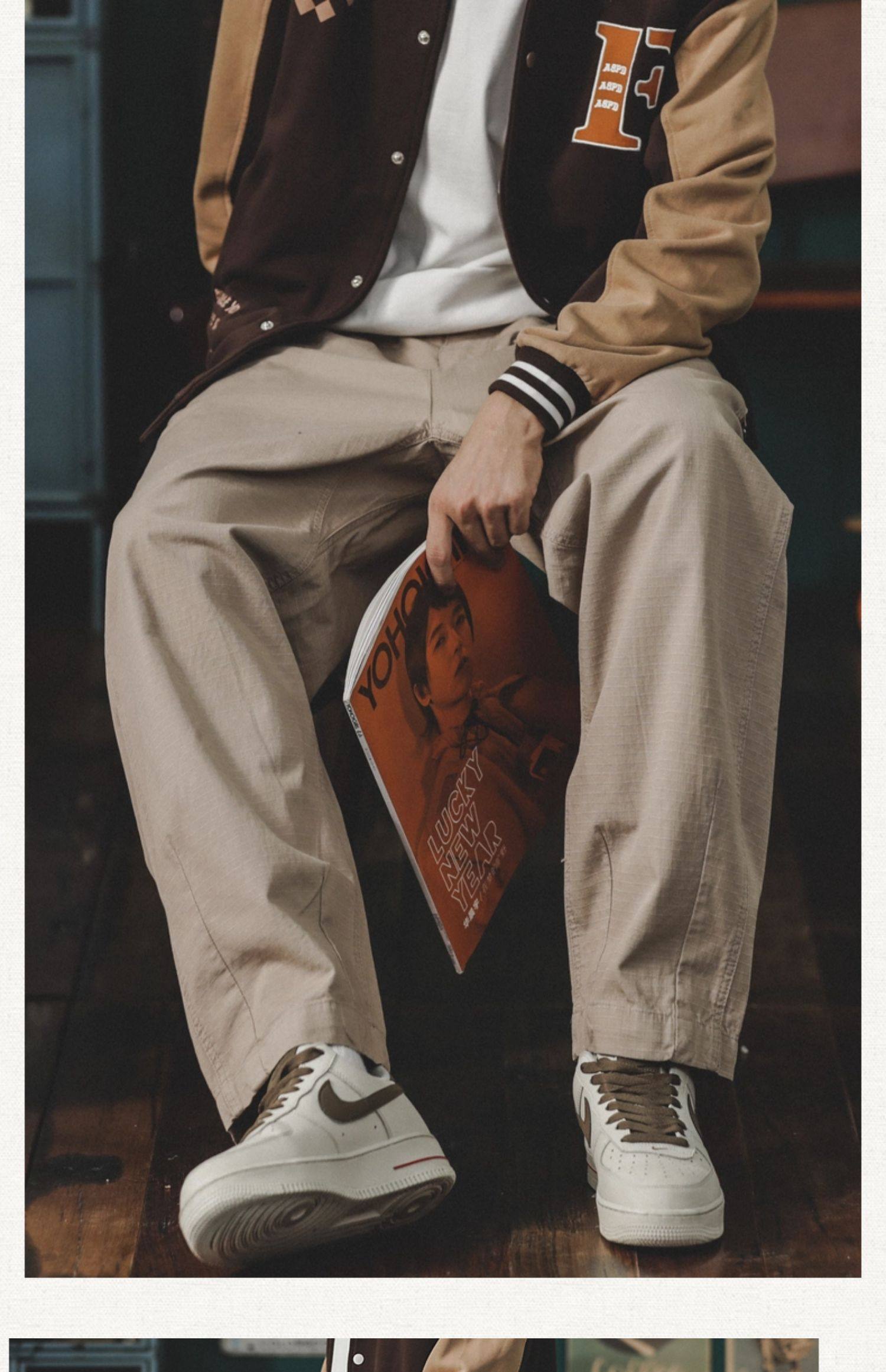 メンズワイドパンツ ゆったりシルエット綿麻ストレートスラックス