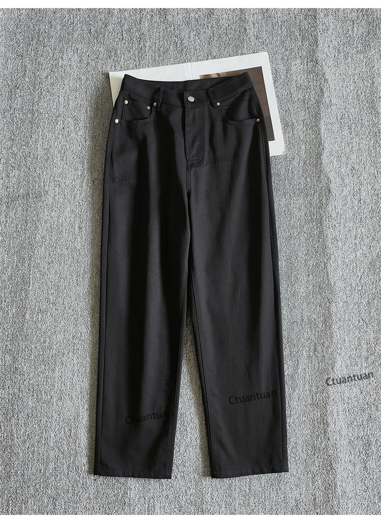 ワイドパンツ メンズ テンセル混紡 ゆったりテーパードワイドパンツ