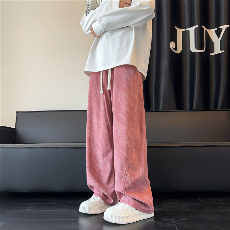 ワイドパンツ メンズ コーデュロイワイドパンツ ストレート
