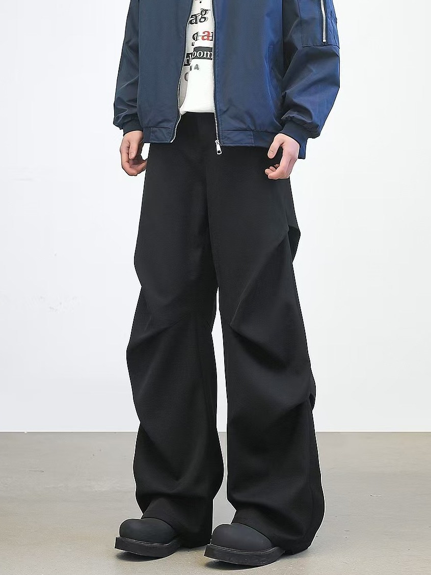 ワイドパンツ メンズ ドレープ感たっぷり極太ワイドパンツ