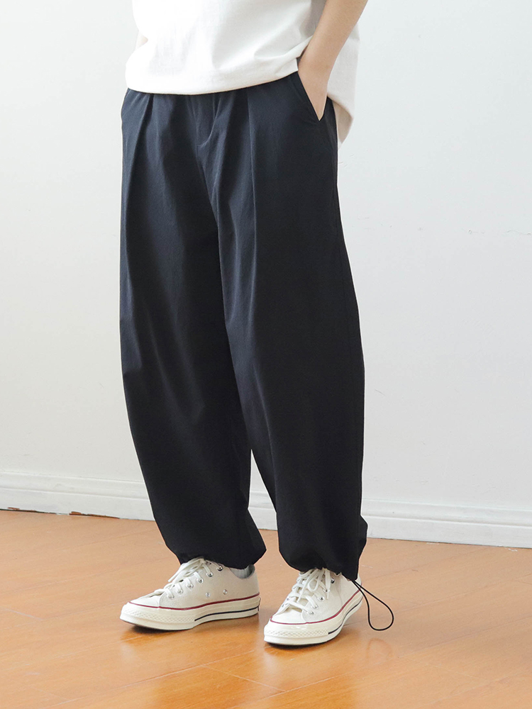 ワイドパンツ メンズ 裾絞りワイドカーゴパンツ ユニセックス