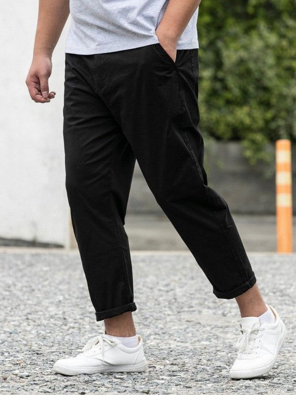 ワイドパンツ メンズ 大きいサイズ対応 ストレッチ綿素材テーパードパンツ
