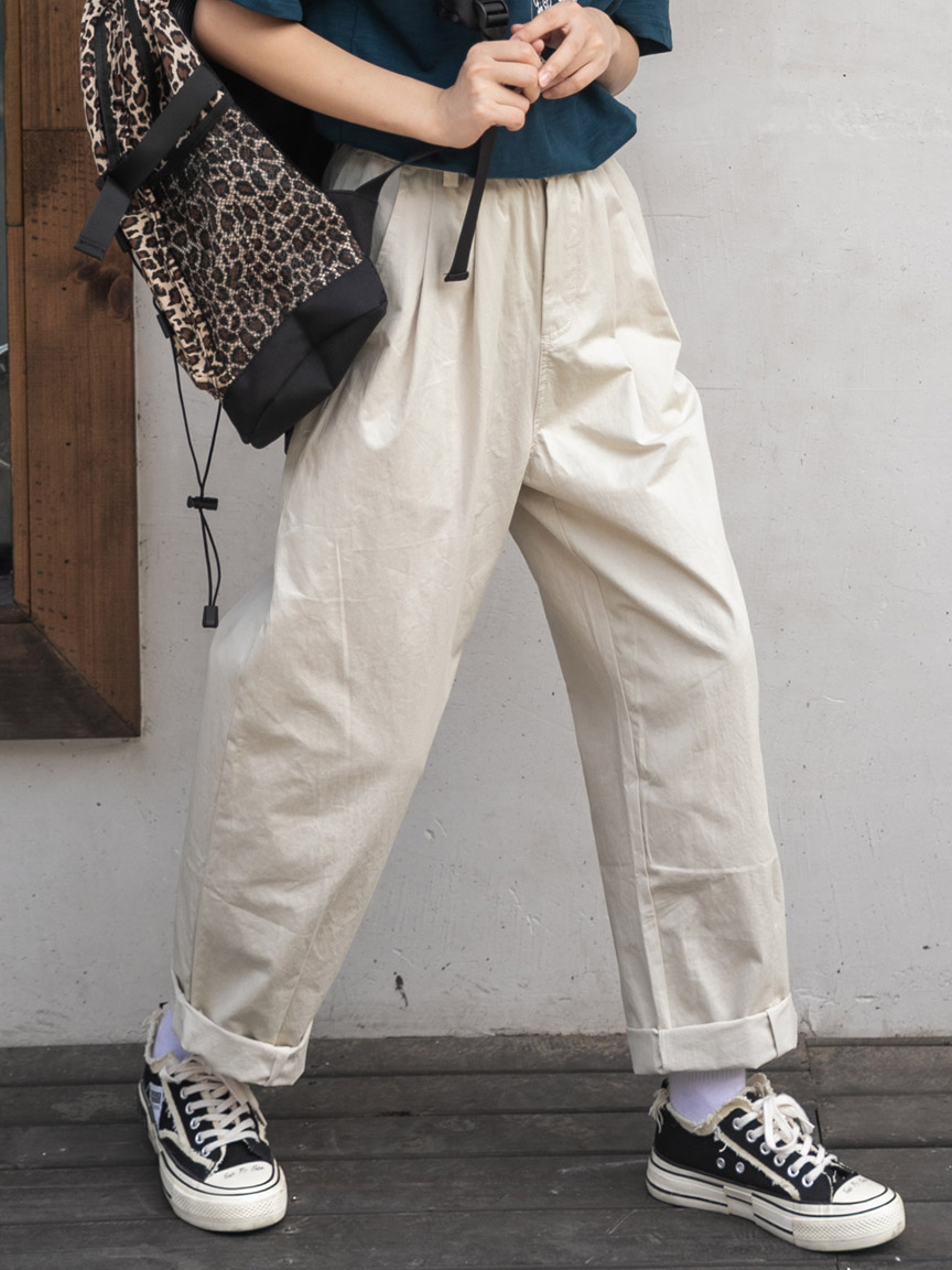 ワイドパンツ メンズ ゆったり高腰ストレートワイドパンツ