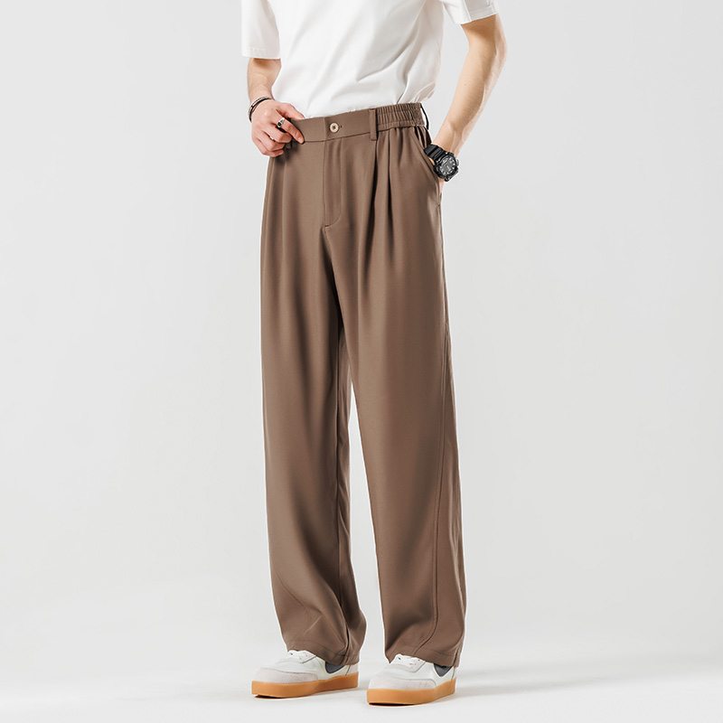 上質感ストレートワイドパンツ メンズ