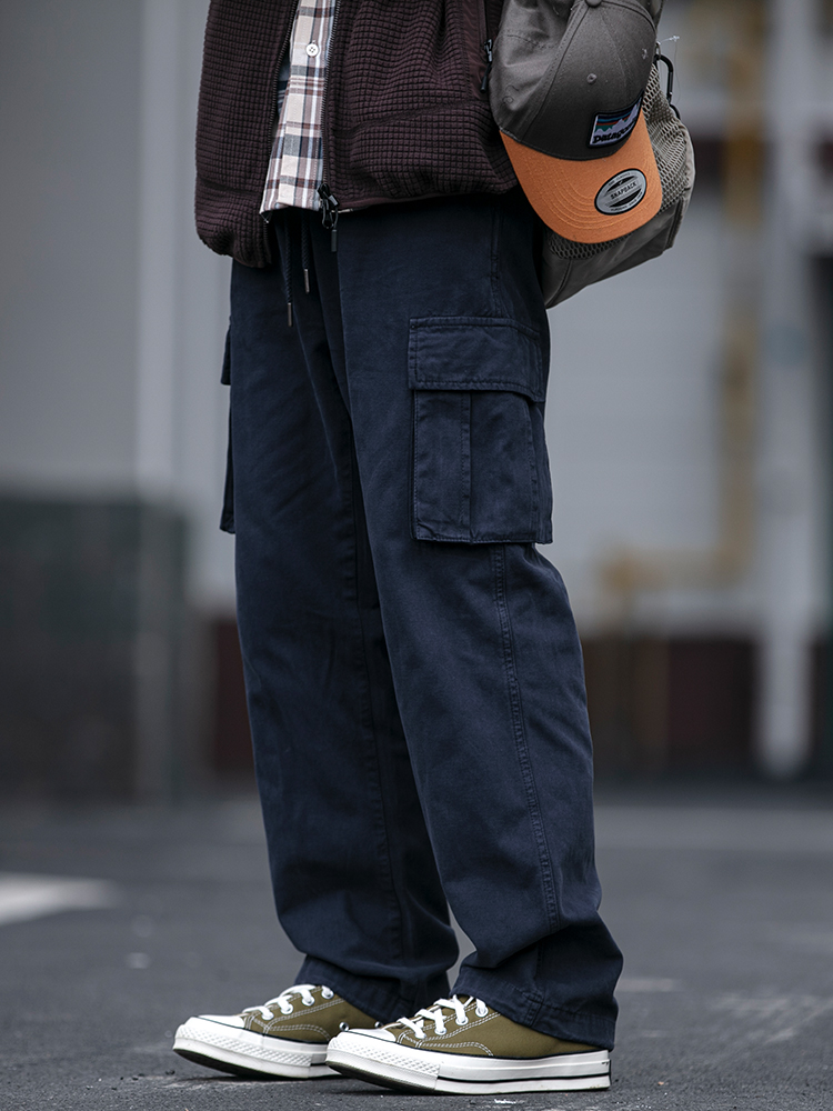 ワイドパンツ メンズ テーパードシルエット ワイドカーゴパンツ