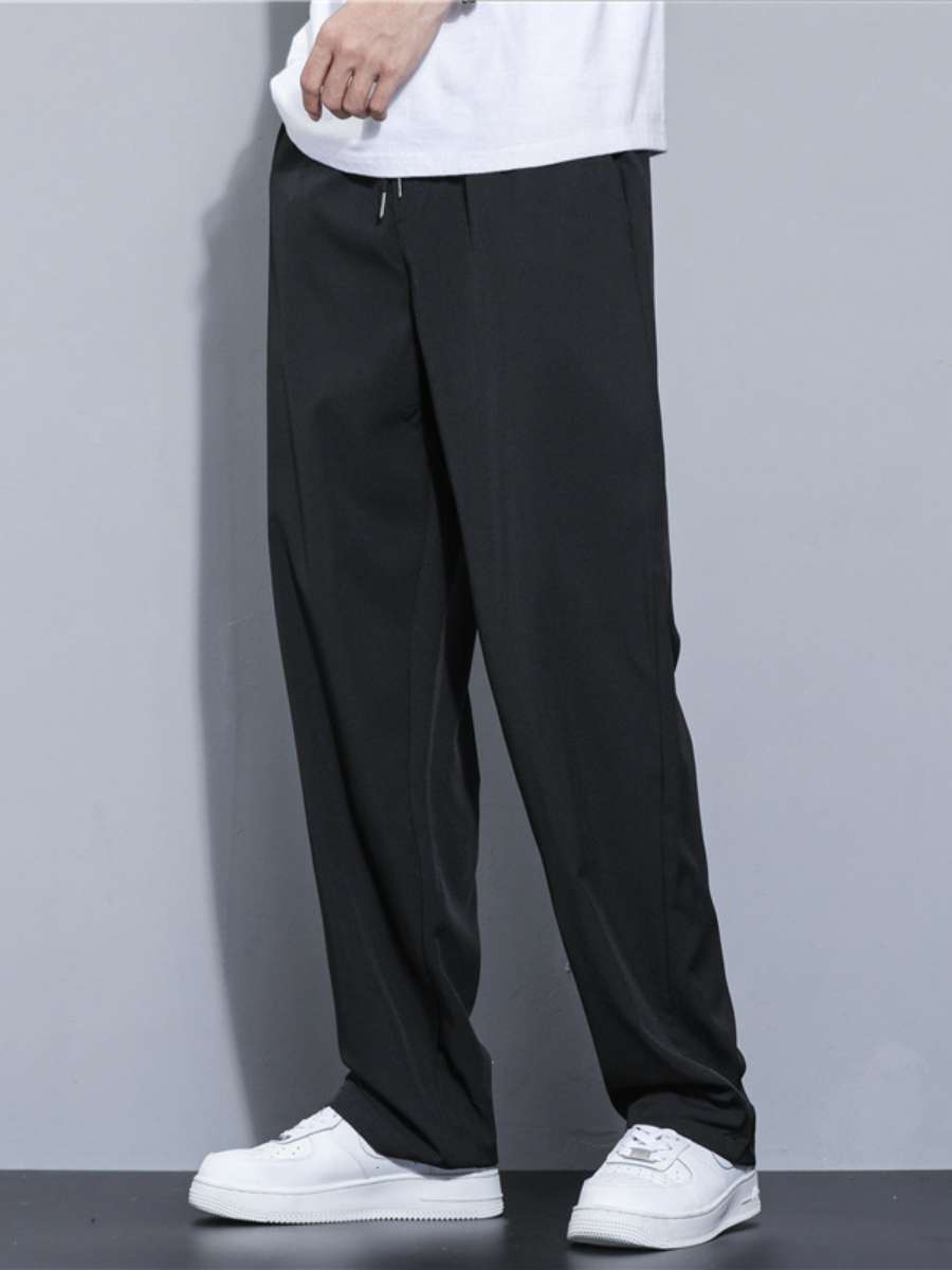 ワイドパンツ メンズ 軽量ドレープ素材ワイドパンツ