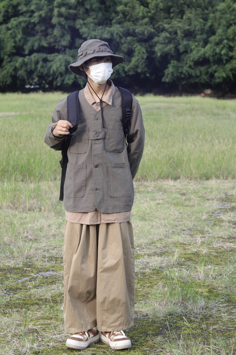 ワイドパンツ メンズ レトロ風超ワイドカーゴパンツ