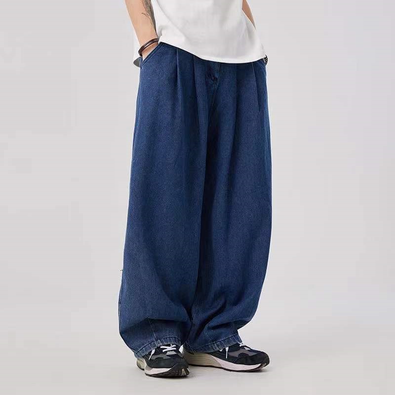 ワイドパンツ メンズ ヴィンテージ風バルーンワイドデニム