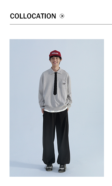 ワイドパンツ メンズ 厚手ニット素材ワイドスウェットパンツ