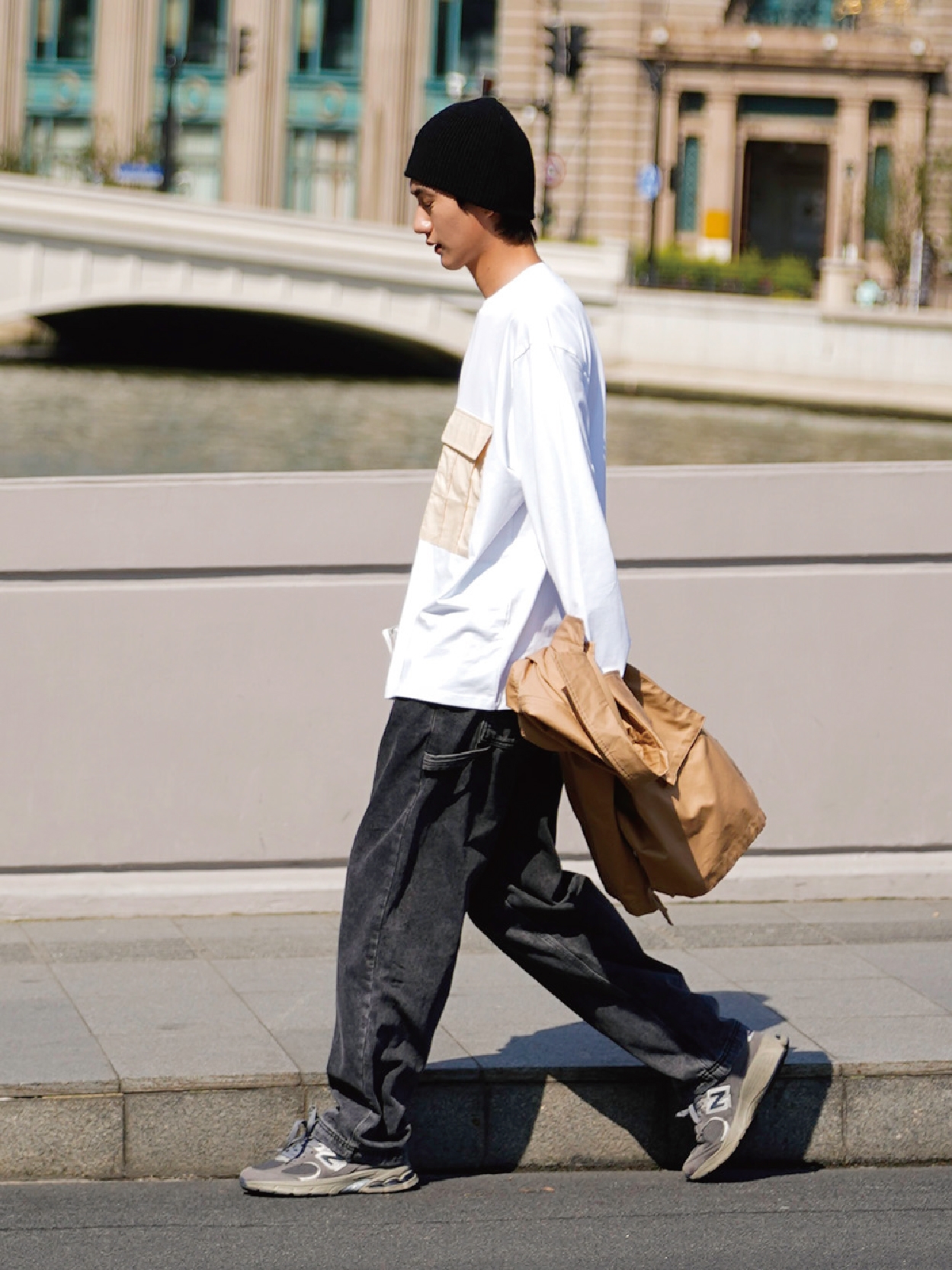 ワイドパンツ メンズ レトロ風ストレートワイドジーンズ