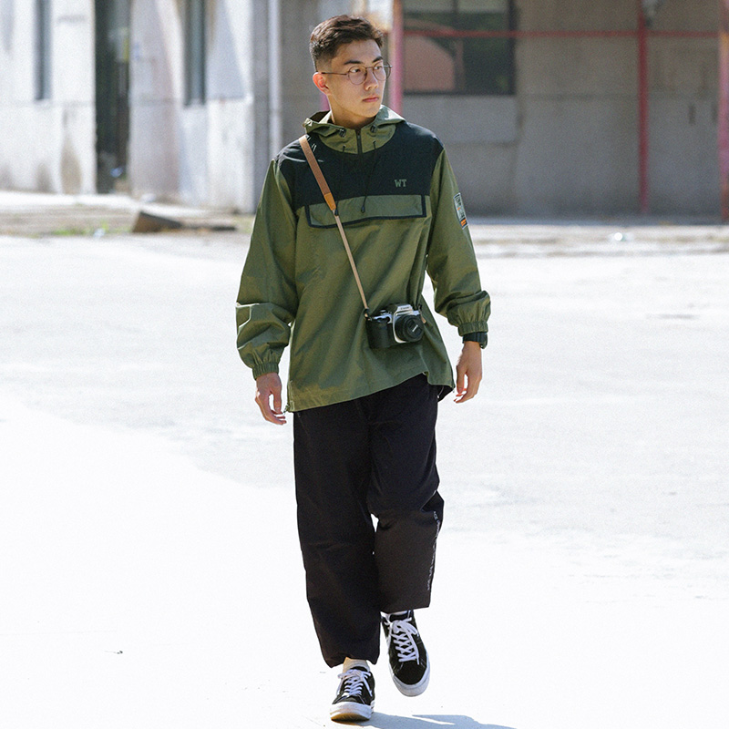 メンズワイドパンツ 多機能ポケット付きゆったりシルエットカーゴワイドパンツ