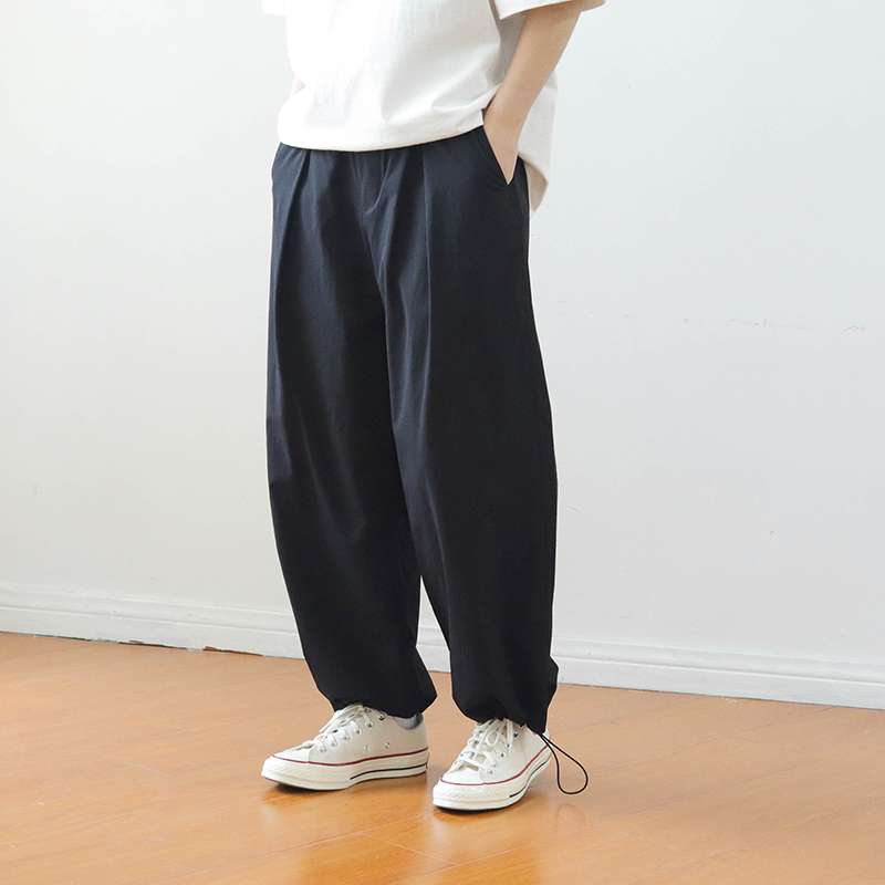 ワイドパンツ メンズ 裾絞りワイドカーゴパンツ ユニセックス