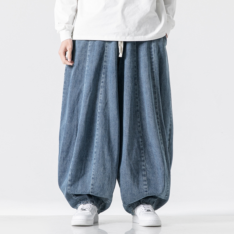 ワイドパンツ メンズ デニムバルーンパンツ ワイドシルエット