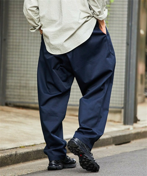 ワイドパンツ メンズ シンプル廓形バルーンワイドパンツ
