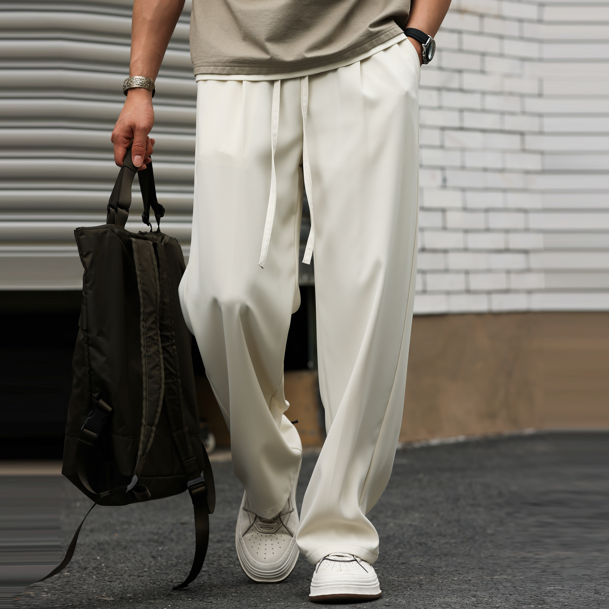 立体裁断シルエット ワイドパンツ メンズ