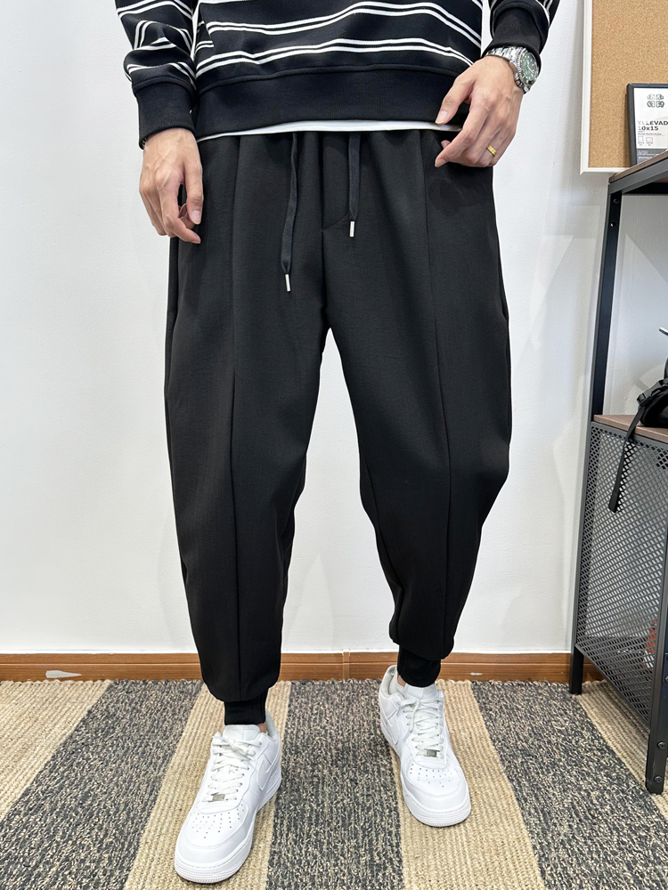 ワイドパンツ メンズ サイドポケットテーパードワイドパンツ