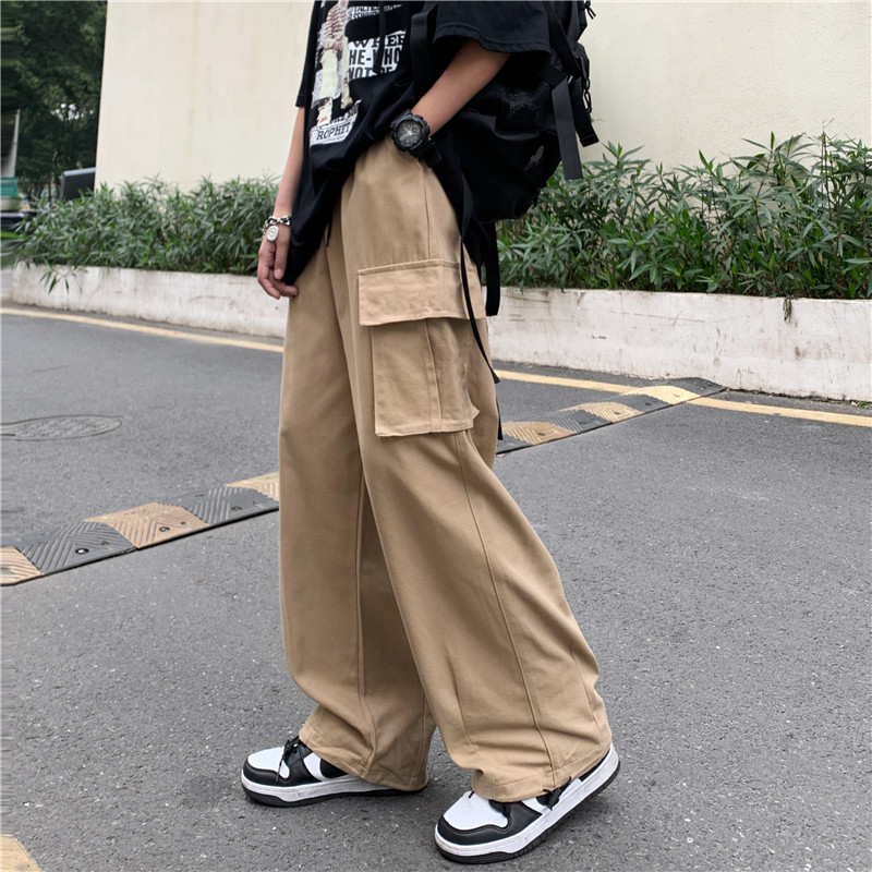 ワイドパンツ メンズ マルチポケット付きワイドカーゴパンツ