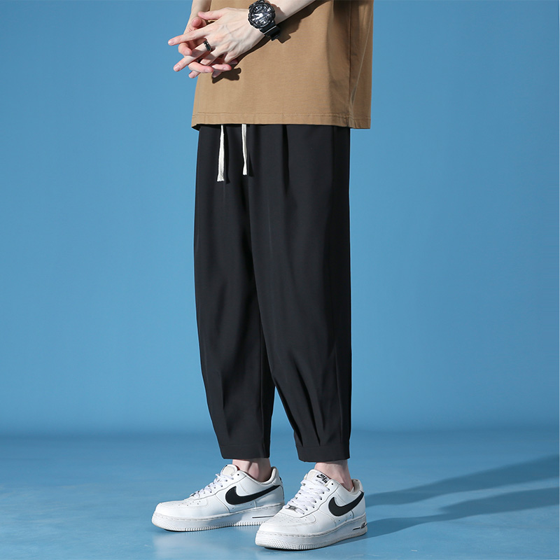 ワイドパンツ メンズ ドレープ感絹のような質感ワイドパンツ