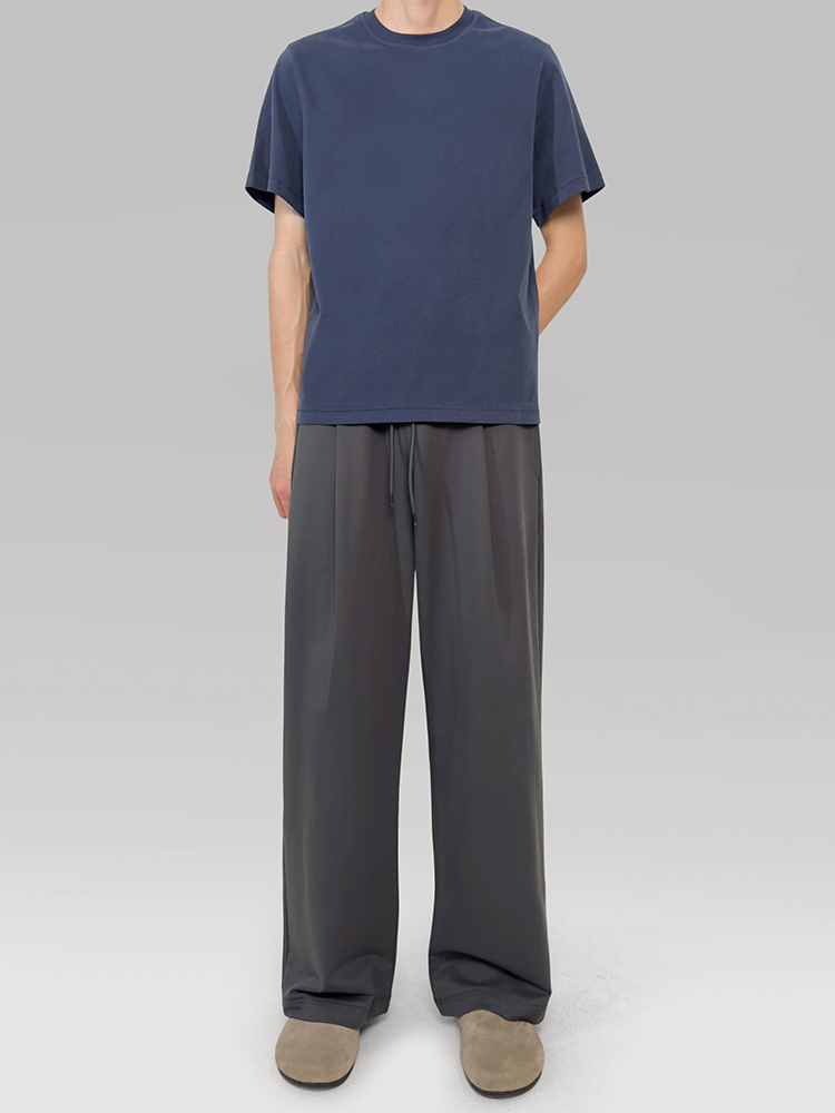 ワイドパンツ メンズ シンプル微喇叭型スウェットパンツ