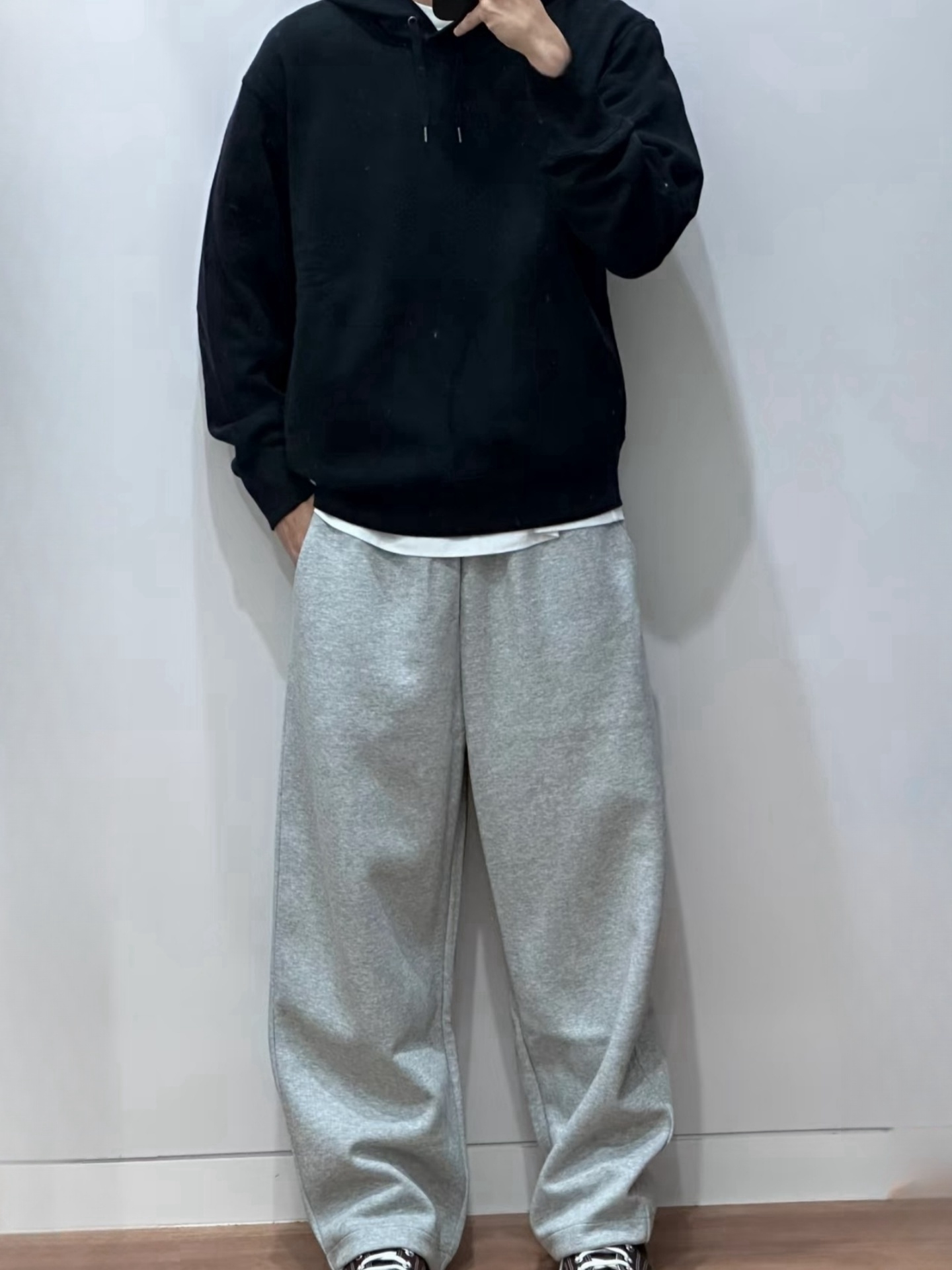 ワイドパンツ メンズ 裾紐調節可能リラックスワイドパンツ