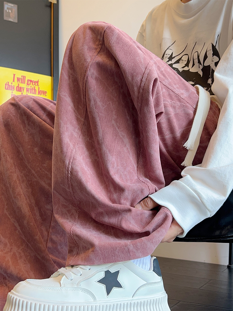 ワイドパンツ メンズ コーデュロイワイドパンツ ストレート