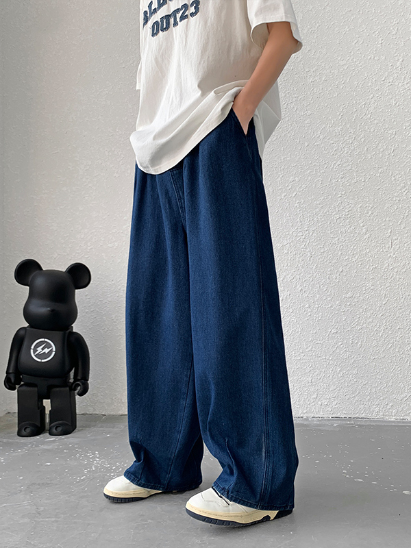 ワイドパンツ メンズ ストリート系ゆったりバルーンジーンズ
