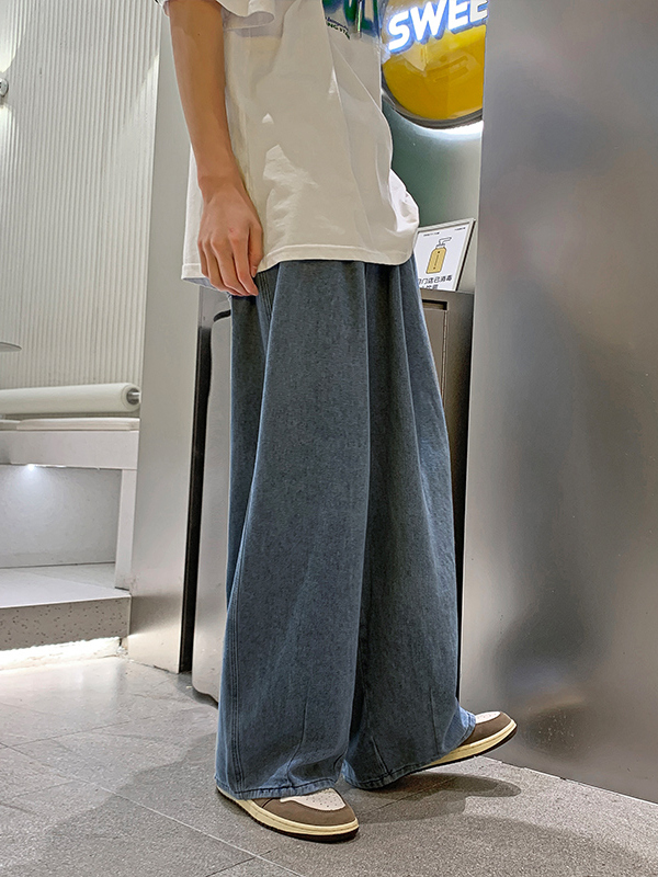 ワイドパンツ メンズ ストリート系ゆったりバルーンジーンズ