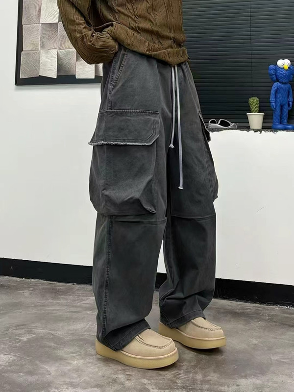 ワイドパンツ メンズ ビッグポケットワイドカーゴパンツ