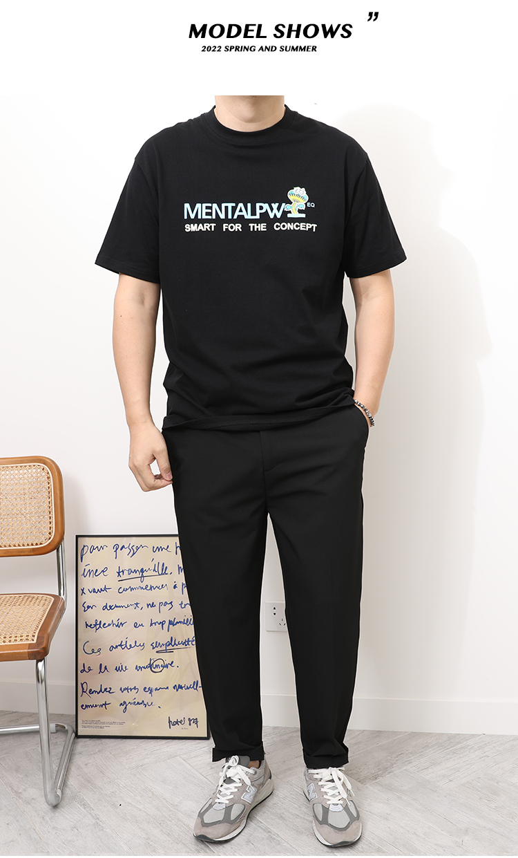 ワイドパンツ メンズ 大きいサイズ ストレッチ 九分丈スラックス