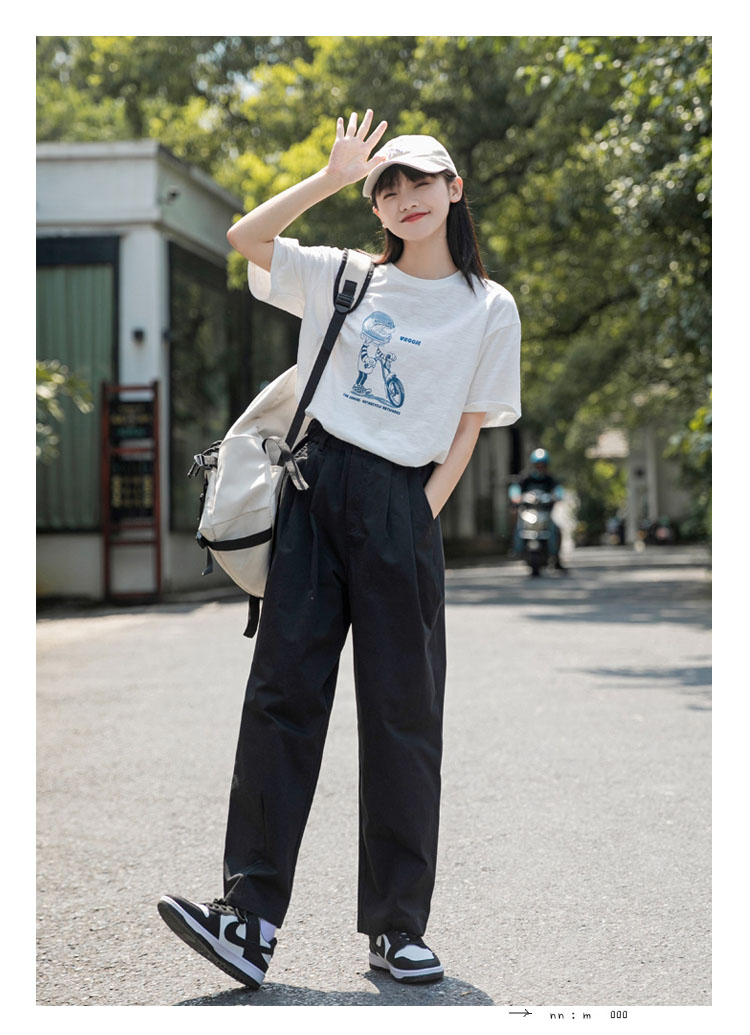 ワイドパンツ メンズ ゆったり高腰ストレートワイドパンツ