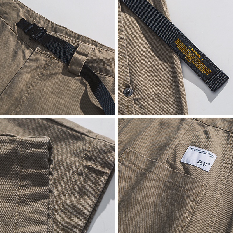 メンズワイドパンツ 裾ロールアップ仕様ゆったりシルエットスラックス