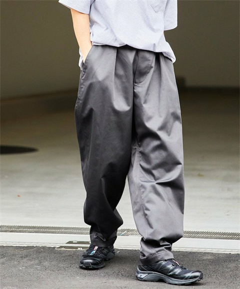 ワイドパンツ メンズ シンプル廓形バルーンワイドパンツ