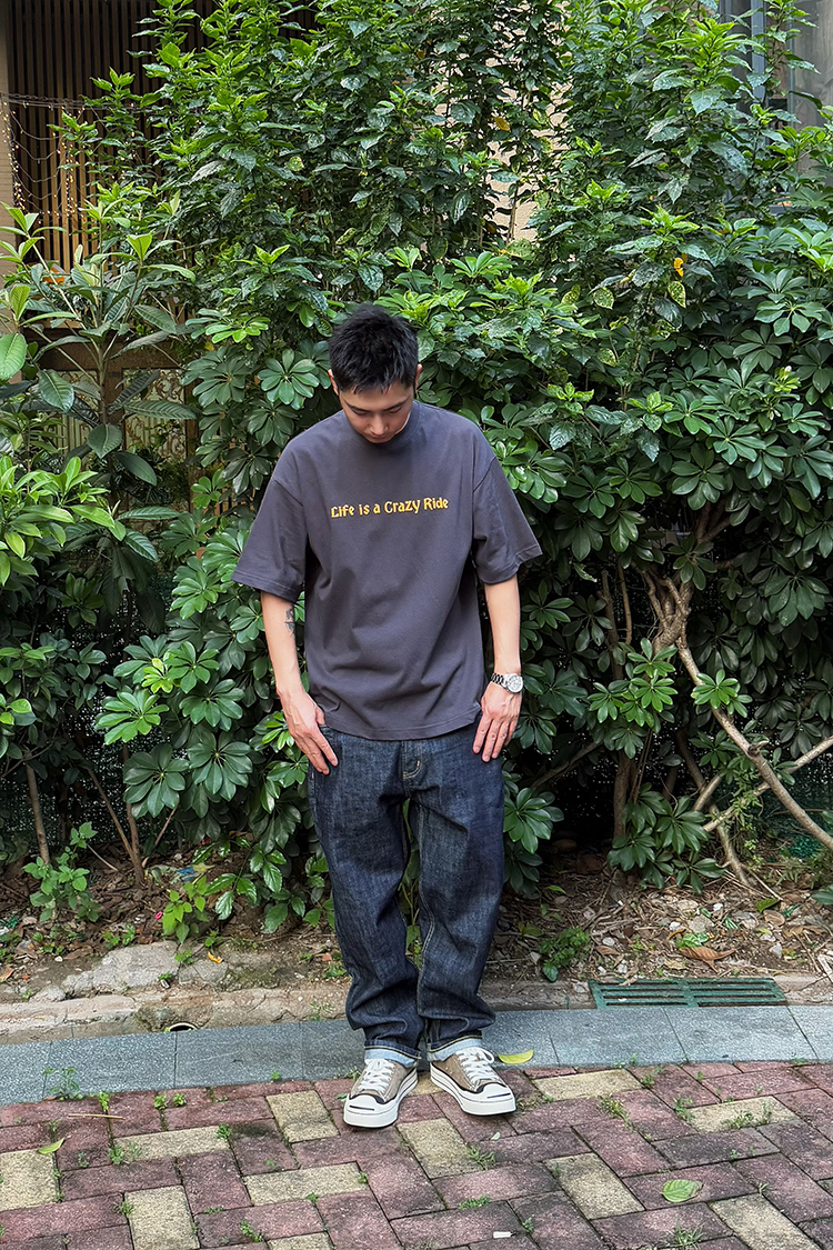 ワイドパンツ メンズ レトロワイドストレートデニム
