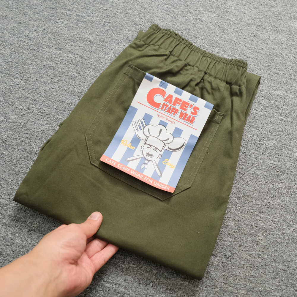 ワイドパンツ メンズ コットン素材ゆったりワイドパンツ九分丈