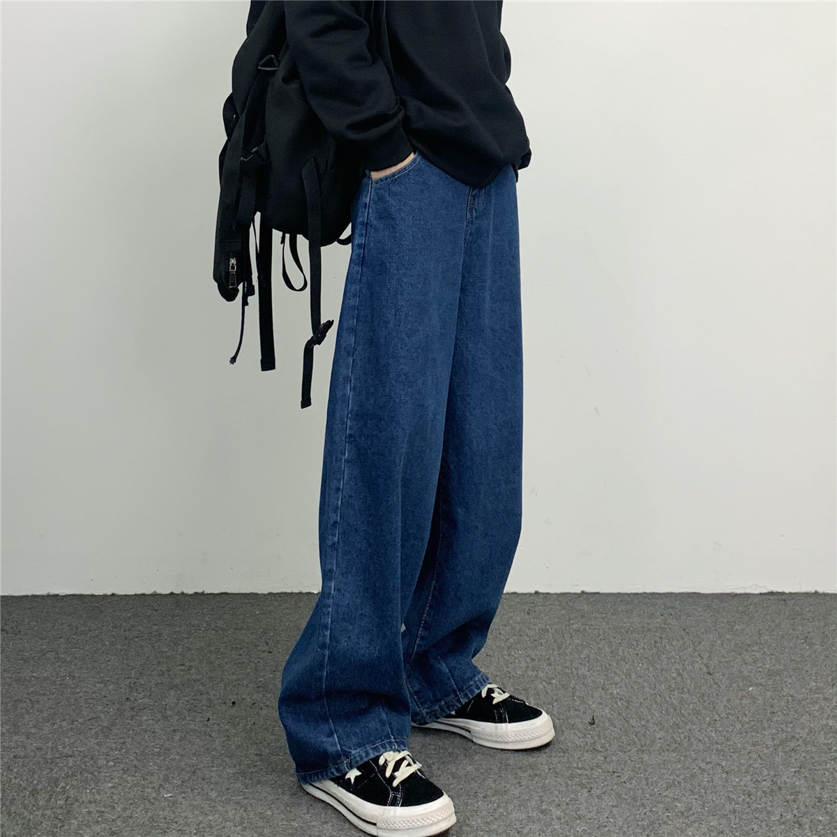 ワイドパンツ メンズ ゆったりシルエット極太ワイドデニム