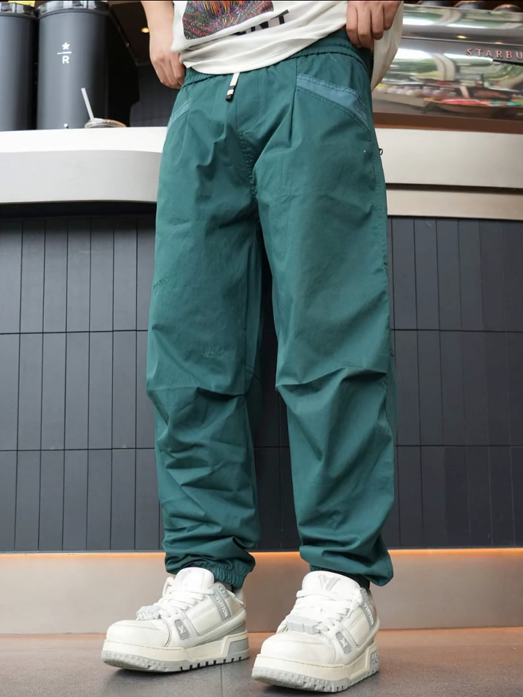 ワイドパンツ メンズ ファスナー付きポケットワイドカーゴパンツ
