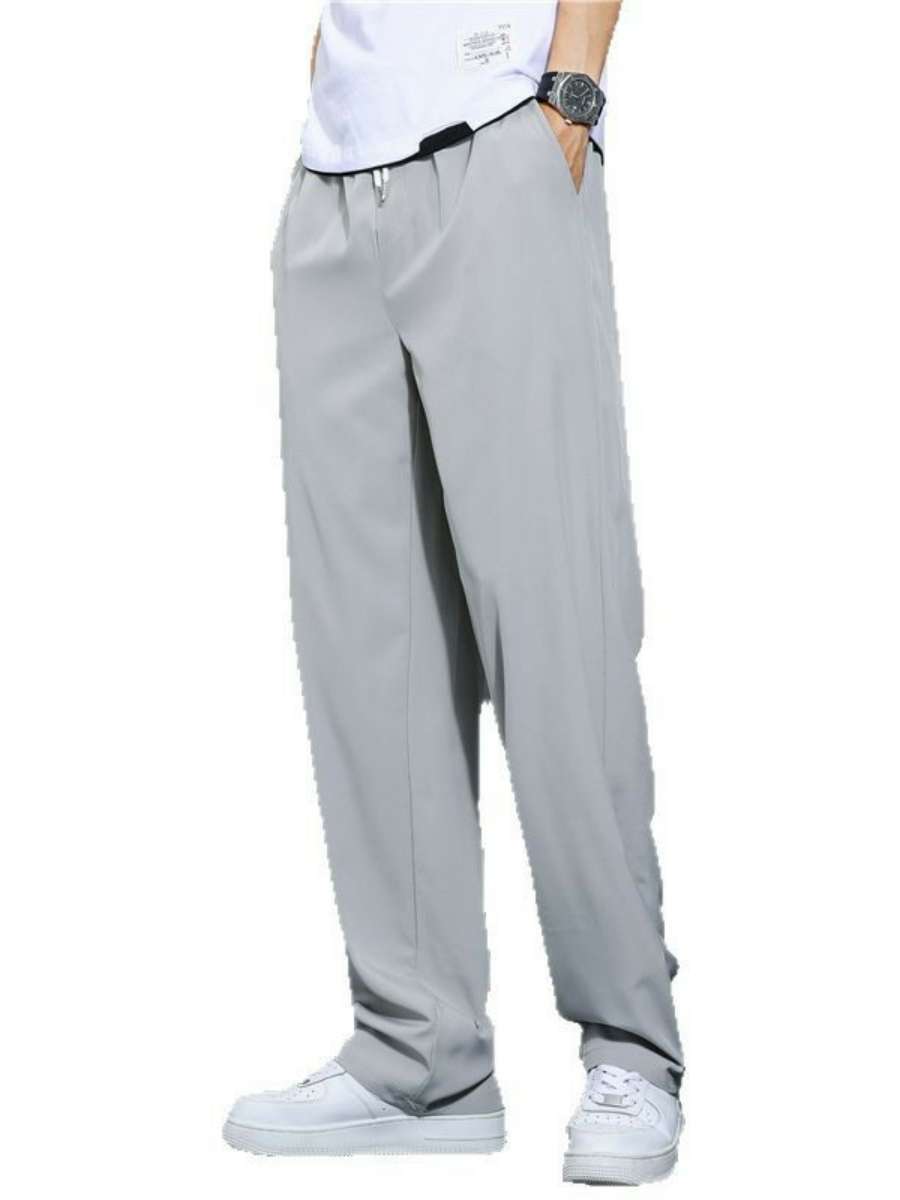 ワイドパンツ メンズ 軽量ドレープ素材ワイドパンツ