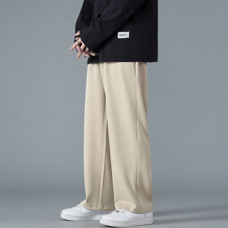 ワイドパンツ メンズ ドレープ感ストレートワイドパンツ