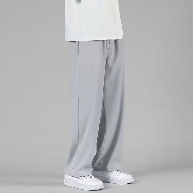 ワイドパンツ メンズ シルキータッチ ストレートワイドパンツ