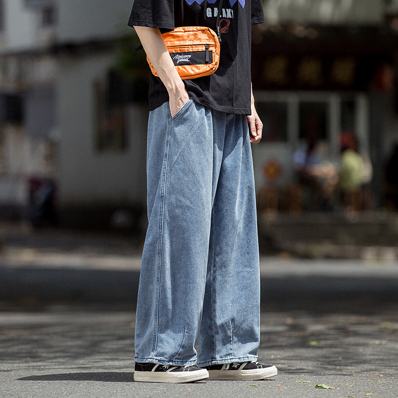 ワイドパンツ メンズ リラックスワイドデニムパンツ