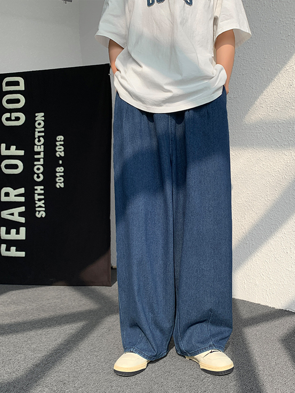 ワイドパンツ メンズ ストリート系ゆったりバルーンジーンズ