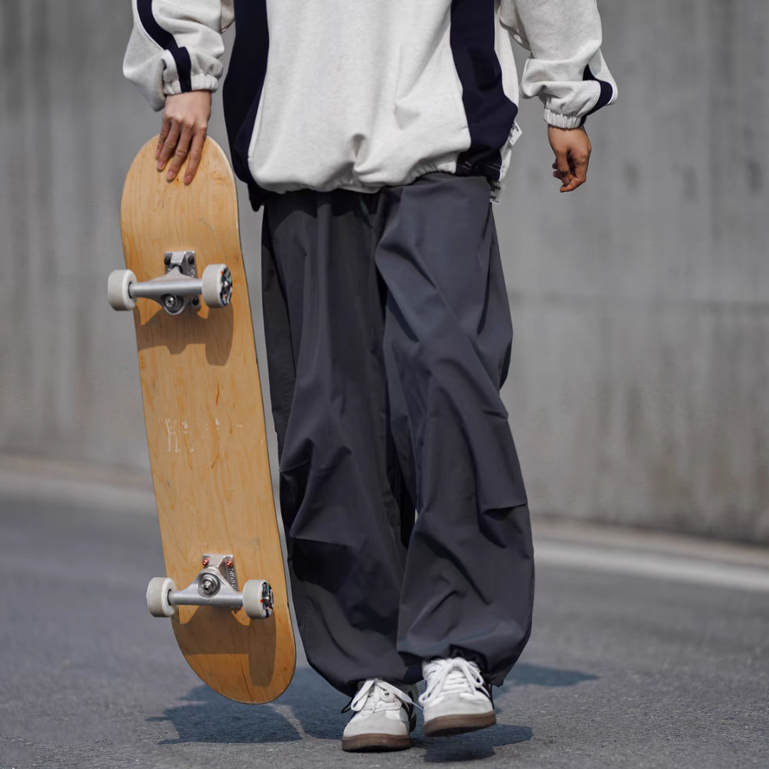 ワイドパンツ メンズ リラックス感抜群 ドローコード ワイドパンツ