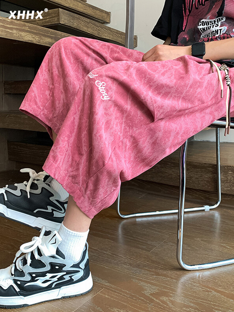 ワイドパンツ メンズ タイダイ柄七分丈ワイドパンツ