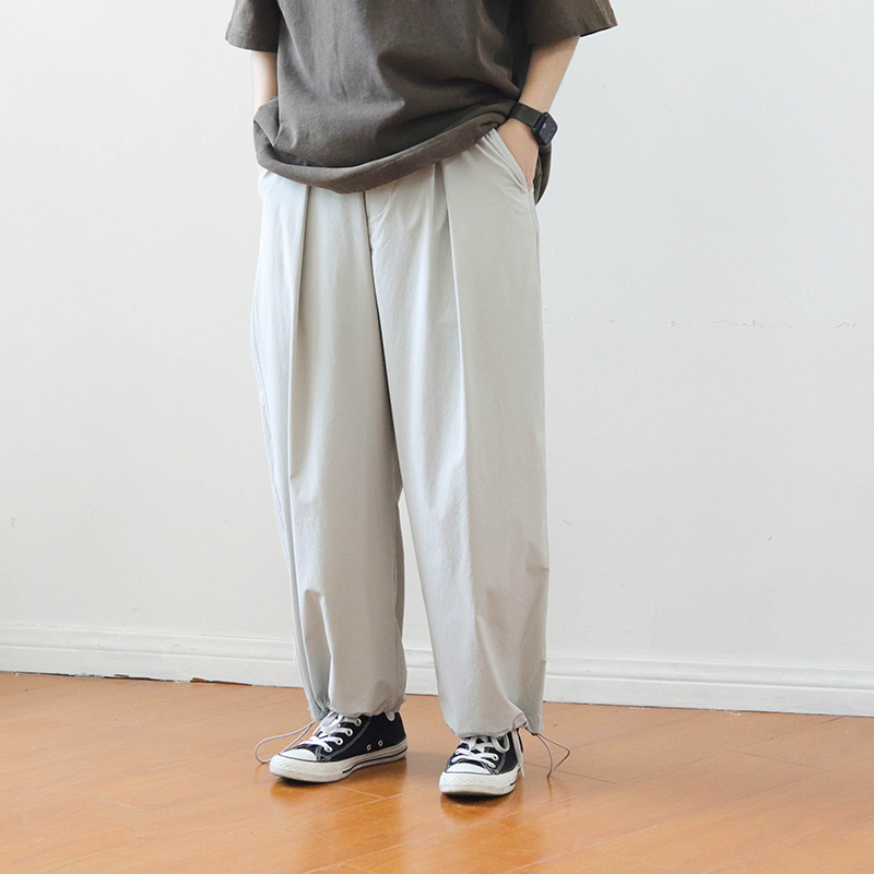 ワイドパンツ メンズ 裾絞りワイドカーゴパンツ ユニセックス