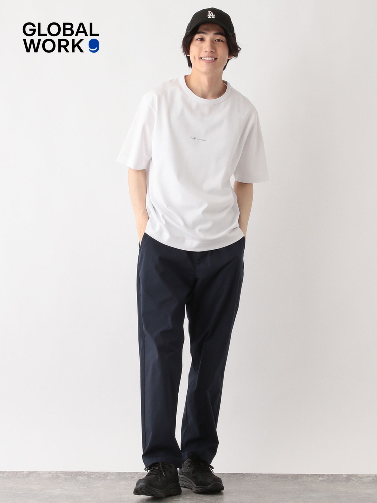 ワイドパンツ メンズ メンズワイドシルエット長ズボン休闲パンツ