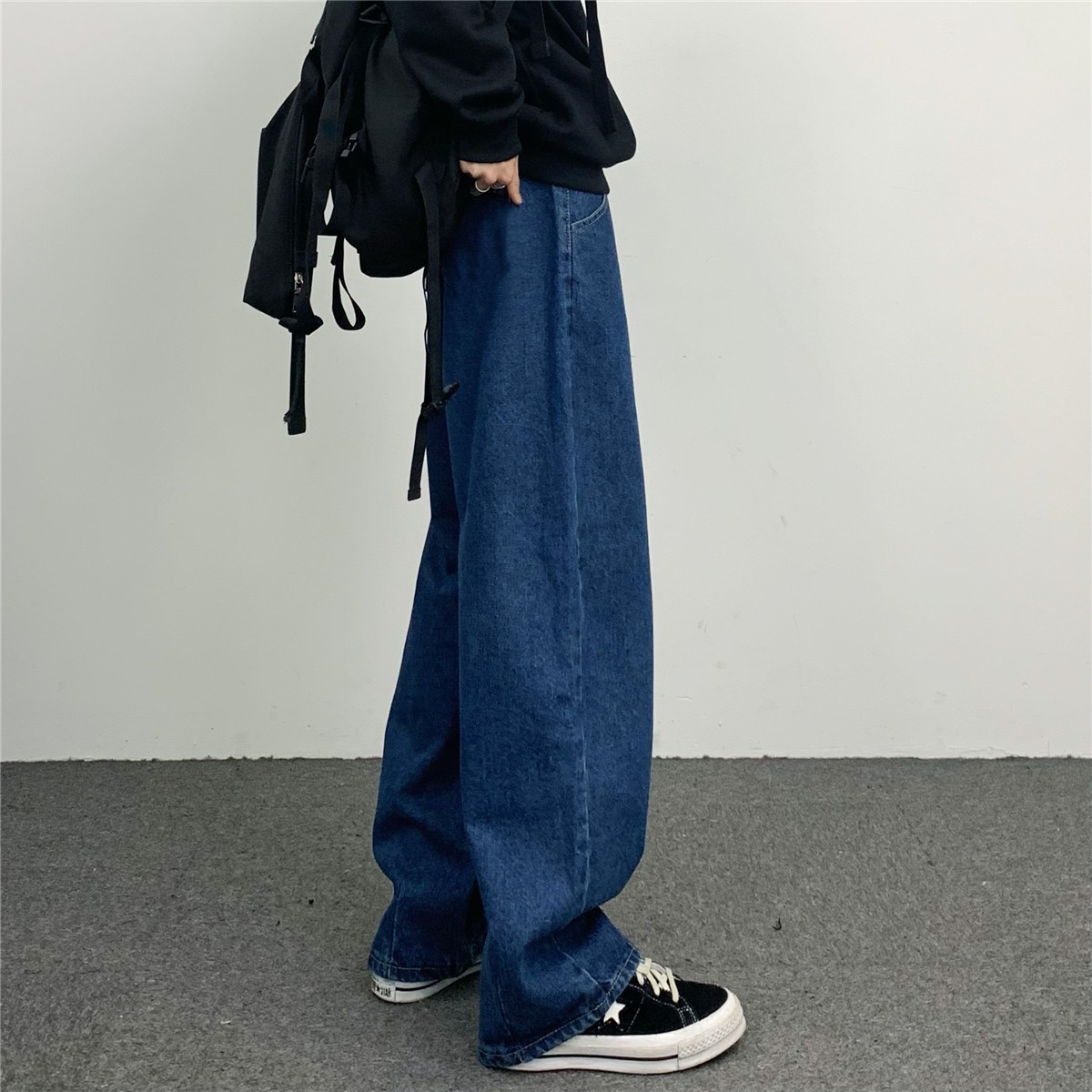 ワイドパンツ メンズ ゆったりシルエット極太ワイドデニム