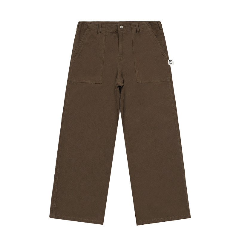 ワイドパンツ メンズ レトロ風ワークパンツ ワイドシルエット